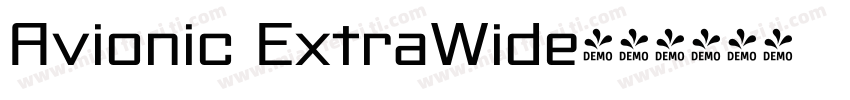 Avionic ExtraWide字体转换